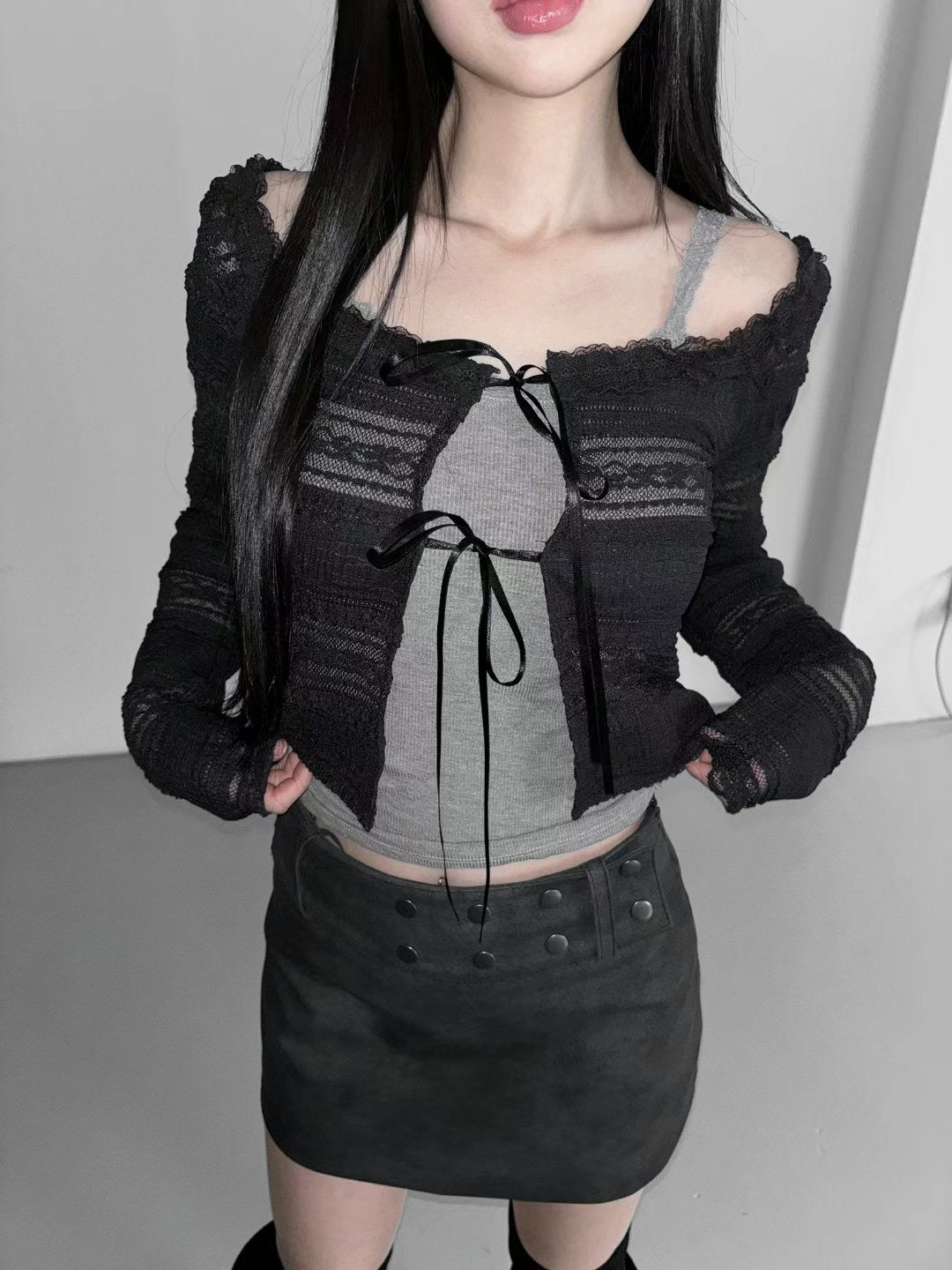 透膚蕾絲外套