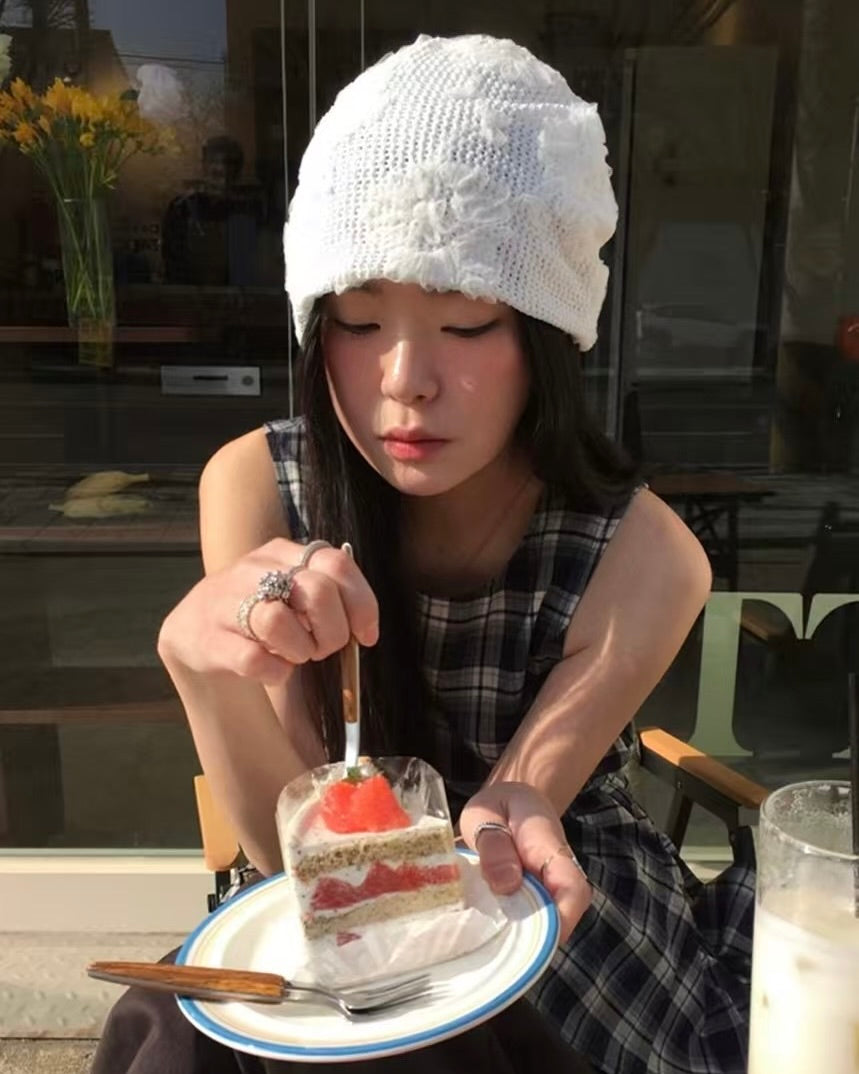 花朵鈎織帽