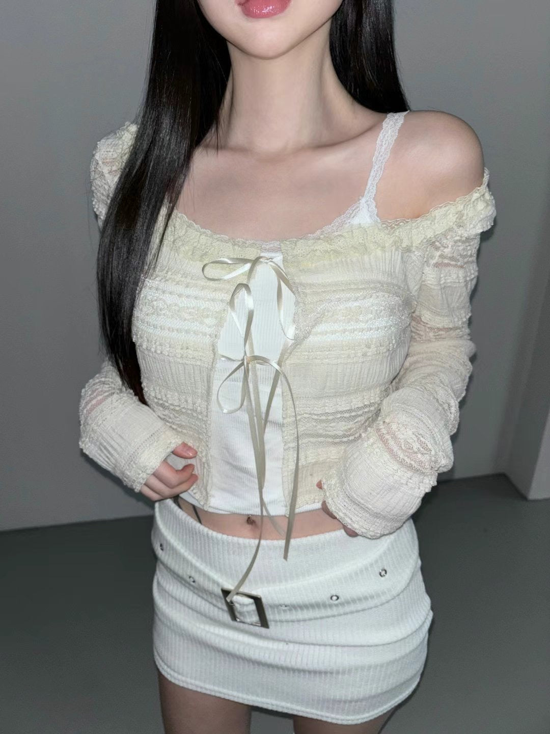 透膚蕾絲外套