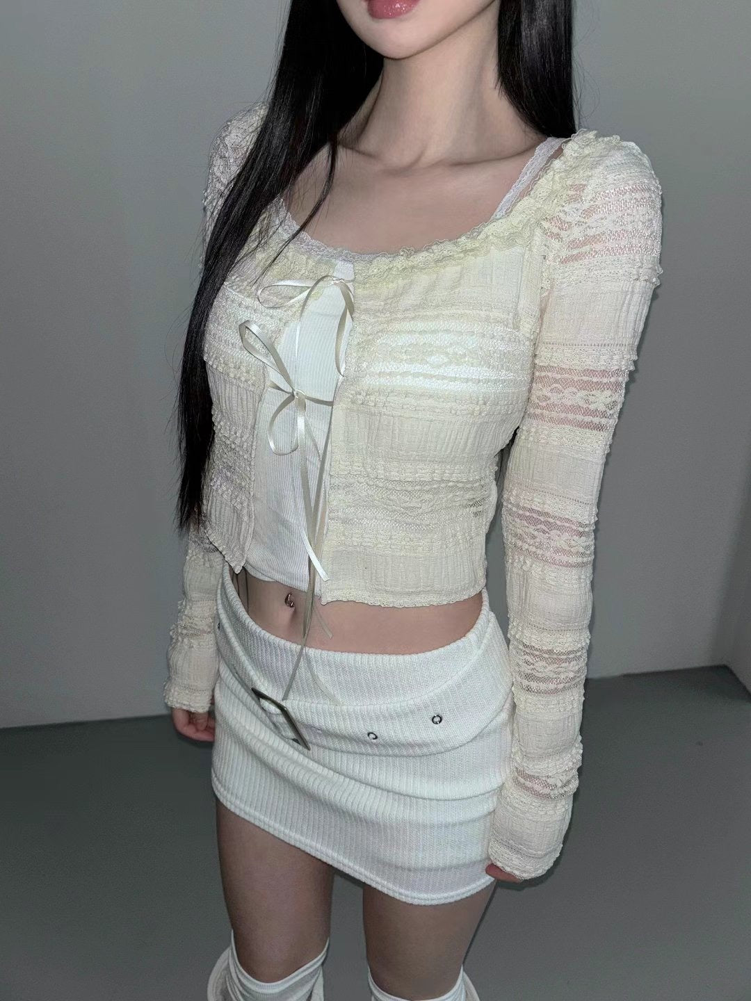 透膚蕾絲外套