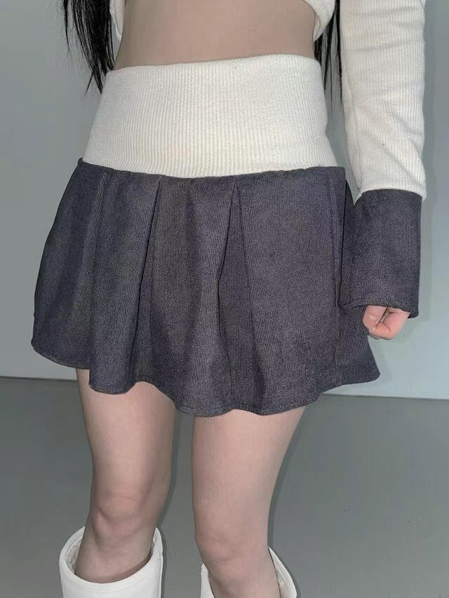 拼接色修身上衣