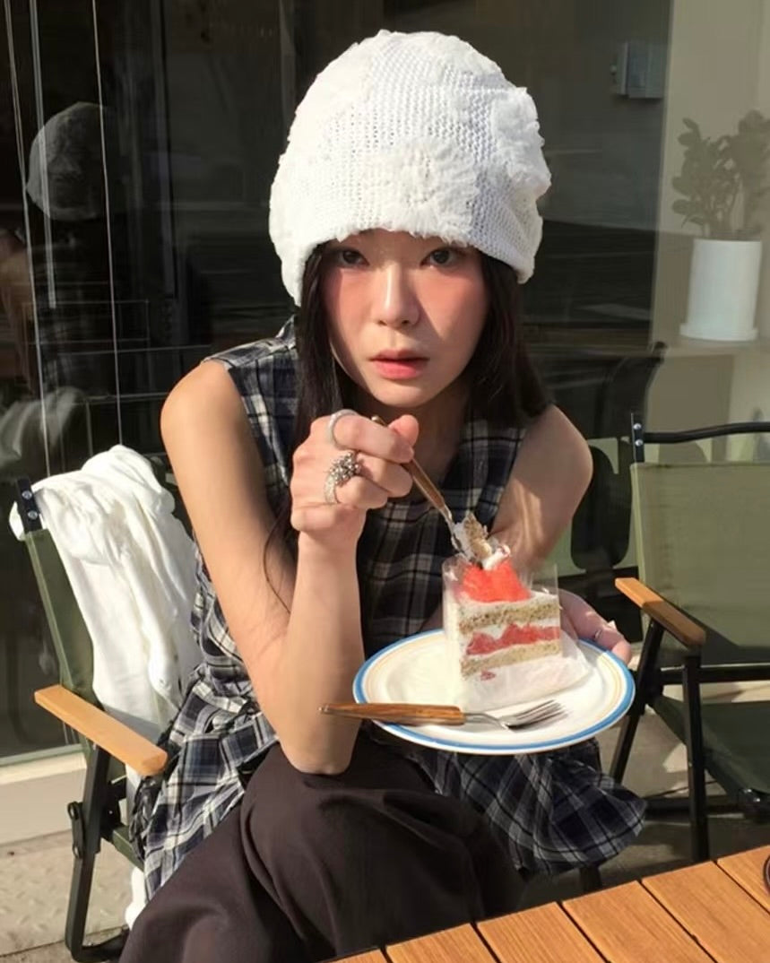 花朵鈎織帽