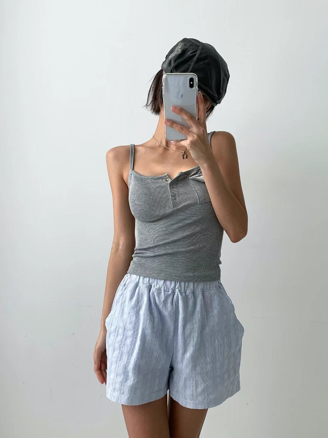 羅紋口袋小吊帶