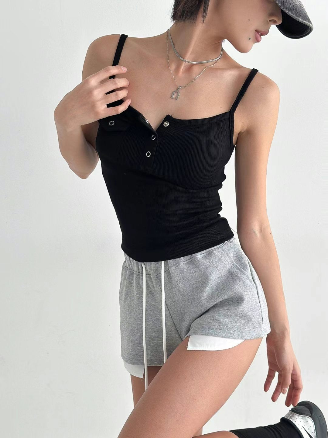 羅紋口袋小吊帶