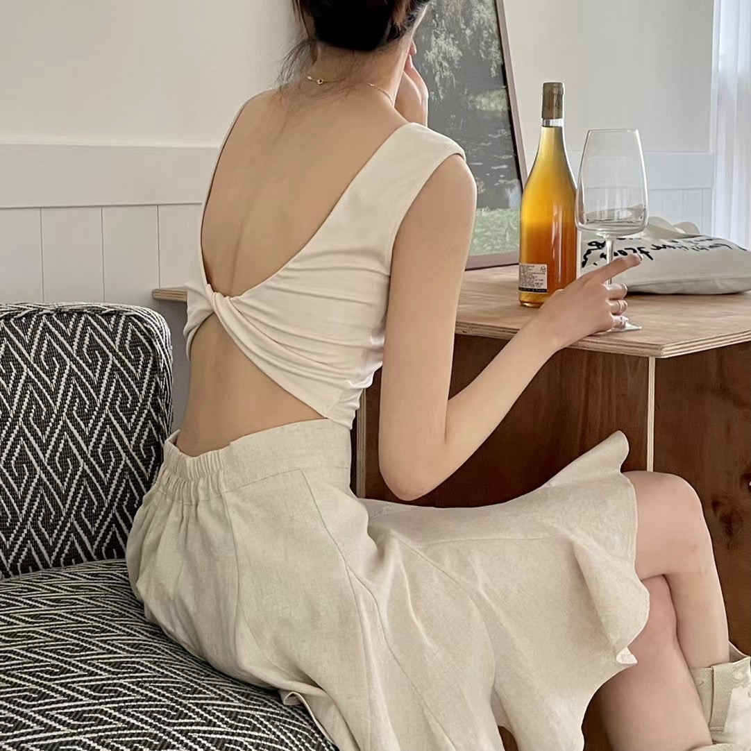 後背扭紋結Bra top